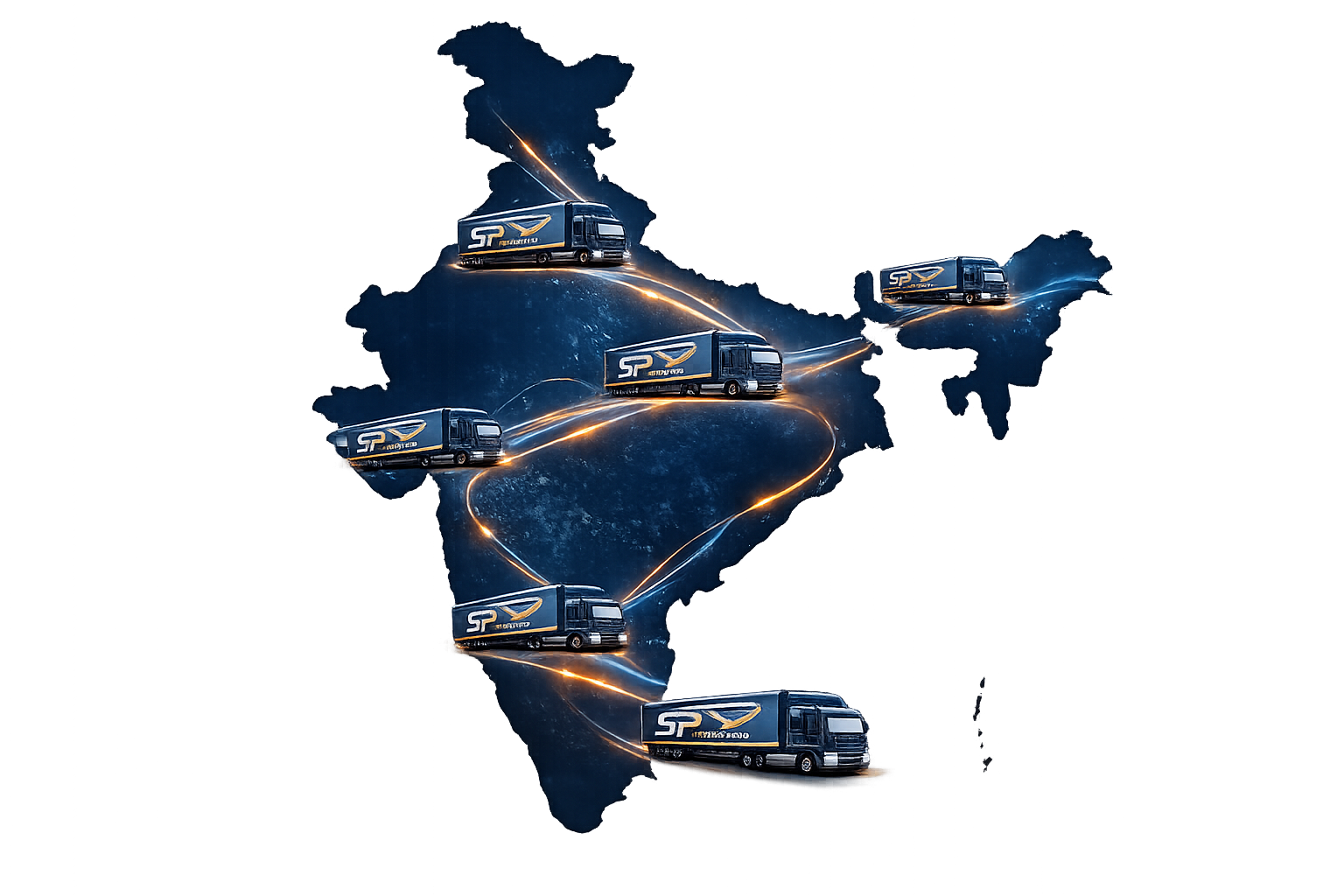 SP Logistics — Pan-India service network map